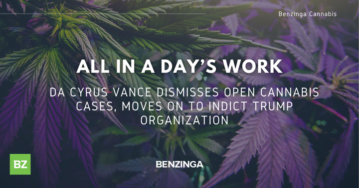 All In A Day's Work: Manhattan DA Cyrus Vance Dismisses Open Cannabis Cases, Moves On To Indict Trump Organization