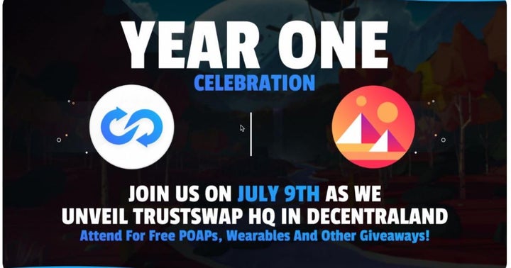 You are currently viewing TrustSwap's First Birthday Brings A Decentraland Grand Opening!