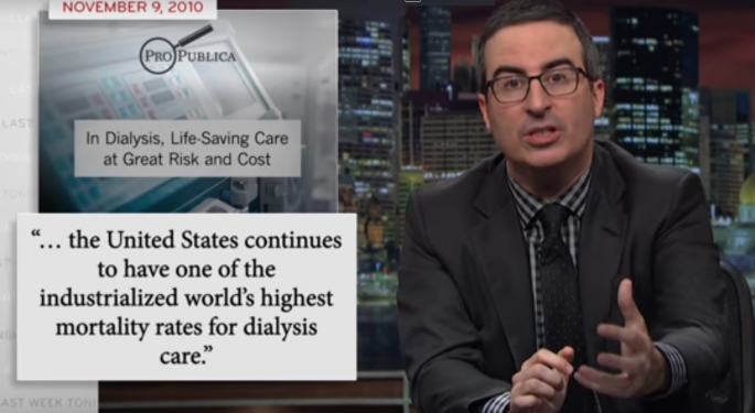 Davita Responds To John Oliver Dialysis Criticism: We Run A 'Pretty Lean Operation'